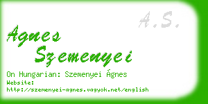 agnes szemenyei business card
